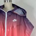 Nike Sunset Poncho Jacket Hooded Rain Slicker in Pink Pow/Midnight Navy/White