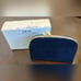 NWOT Christian Dior Dark Blue Velvet Cosmetic Pouch w/ Goodies