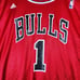 Adidas NBA Chicago Bulls #1 Basketball Jersey Red Classic Retro Sports 4XL