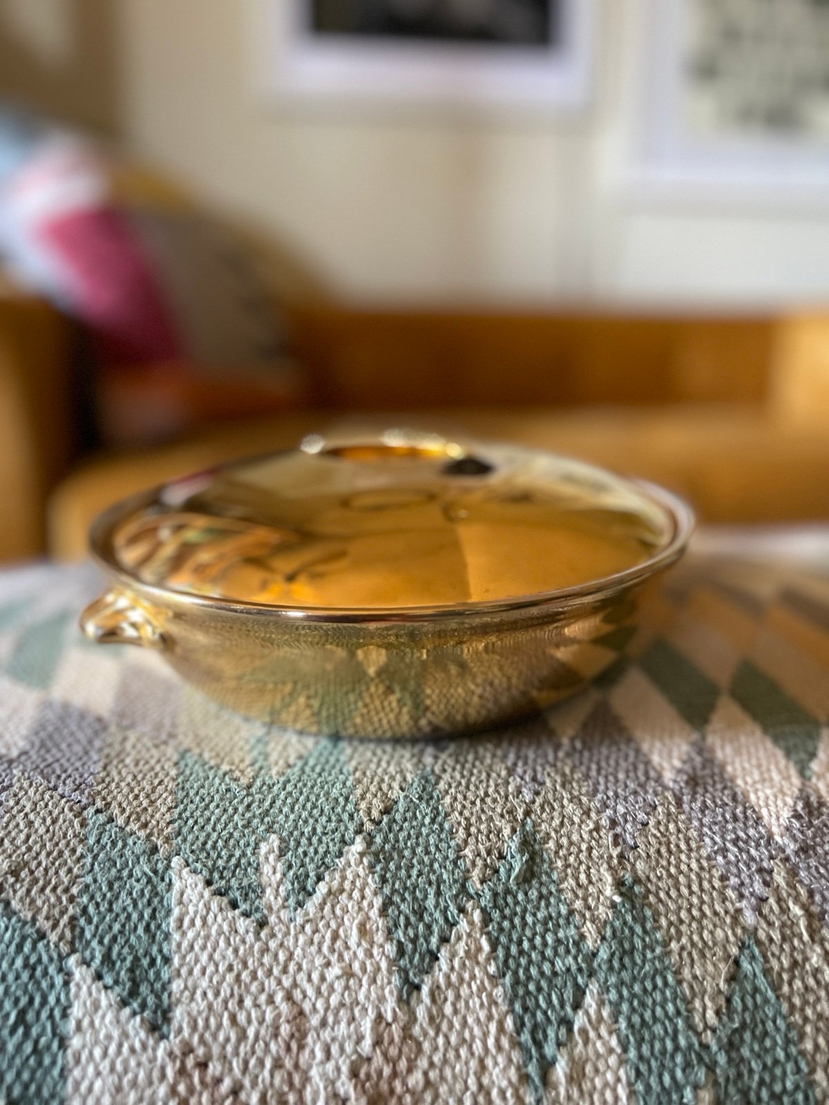 Vintage royal worcester gold lustre casserole dish Porcelain covered Bowl