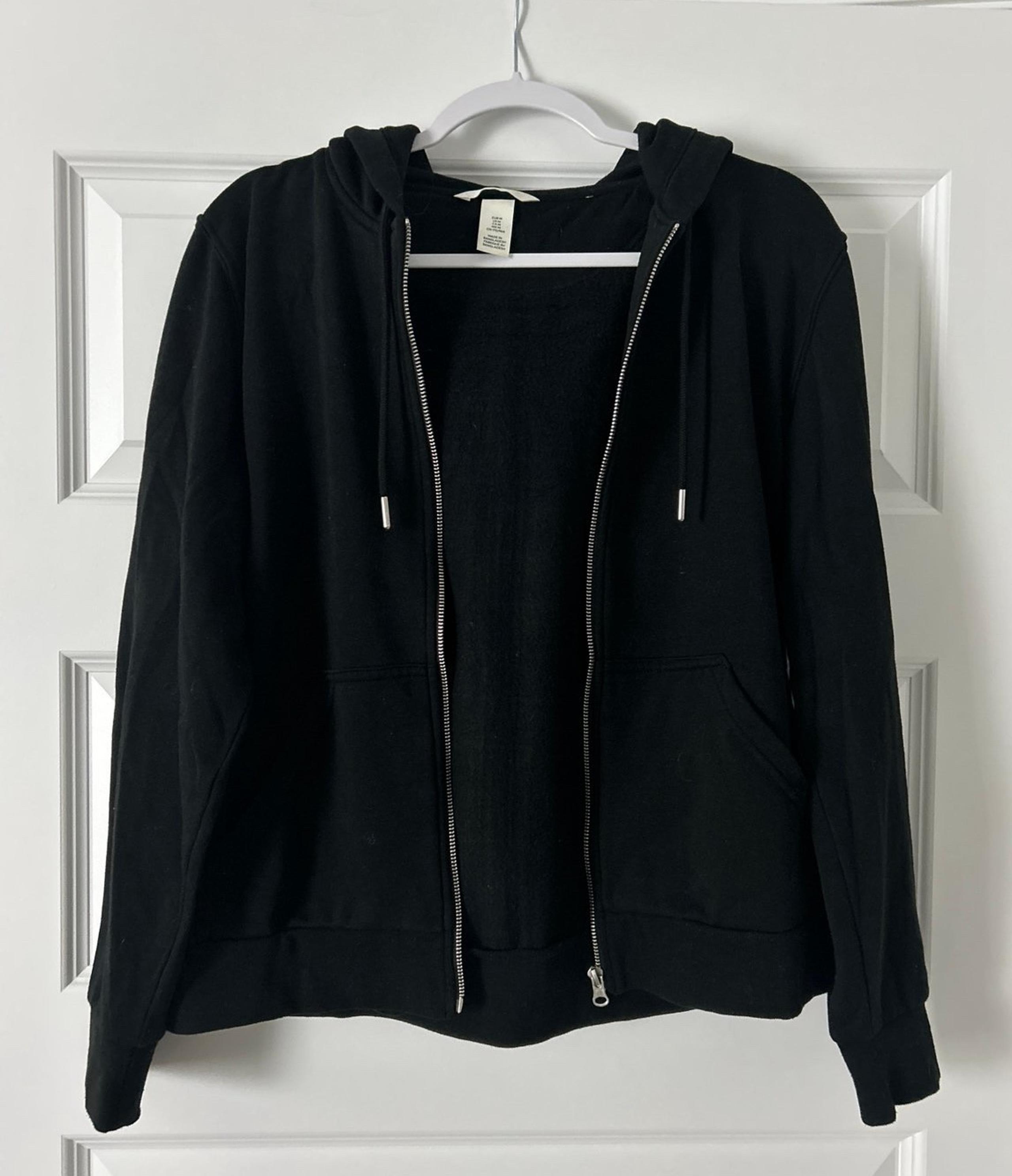 H&M Black Zip-Up Hoodie