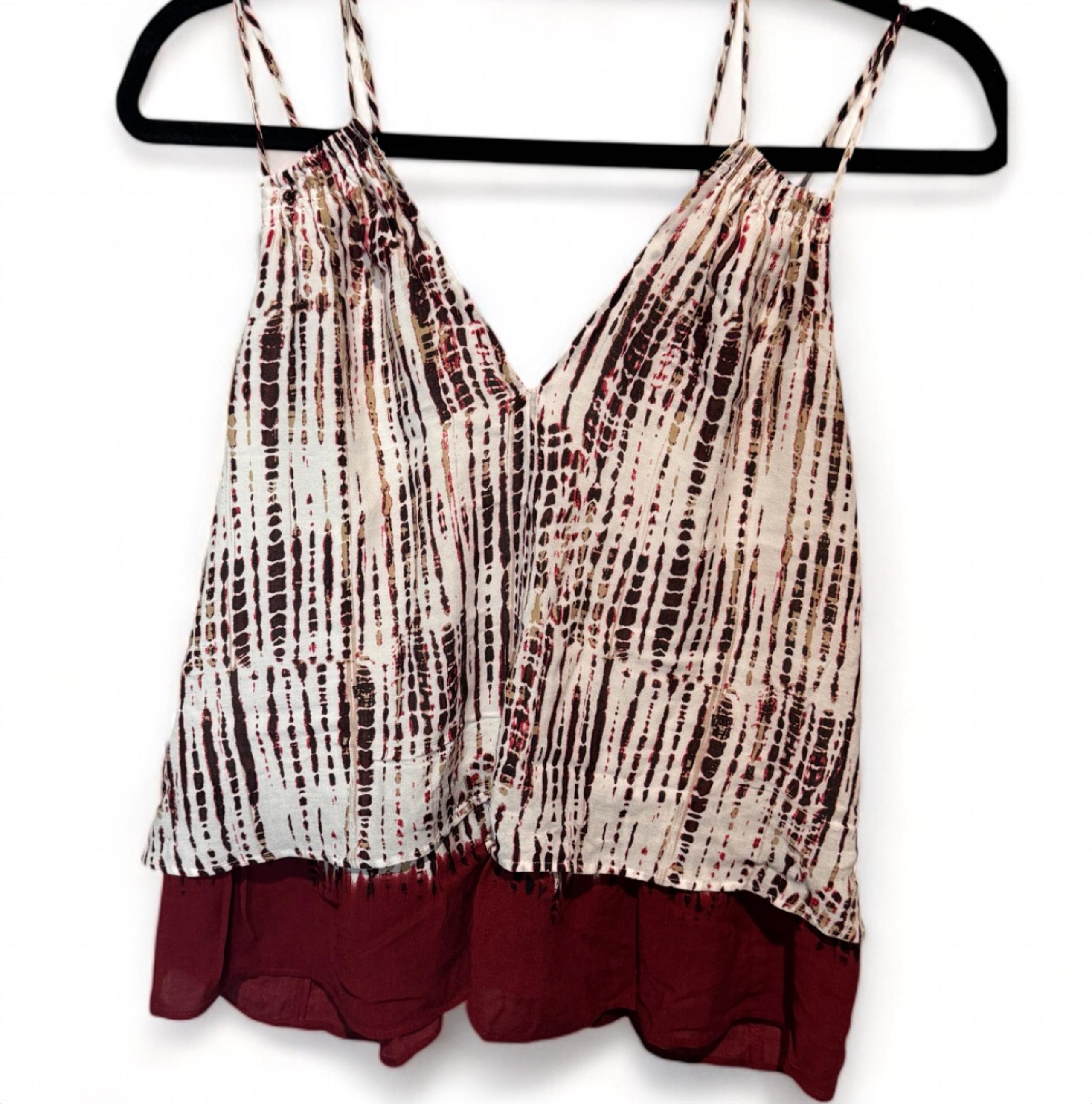 Anthropologie Olivia Tie Dye Layered Tank Top XS Multicolor Sleeveless