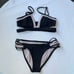 L*Space Womens Sz XS Black & Lilac Triangle Bikini Set
