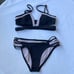 L*Space Womens Sz XS Black & Lilac Triangle Bikini Set