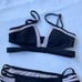 L*Space Womens Sz XS Black & Lilac Triangle Bikini Set