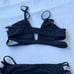 L*Space Womens Sz XS Black & Lilac Triangle Bikini Set