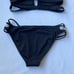L*Space Womens Sz XS Black & Lilac Triangle Bikini Set