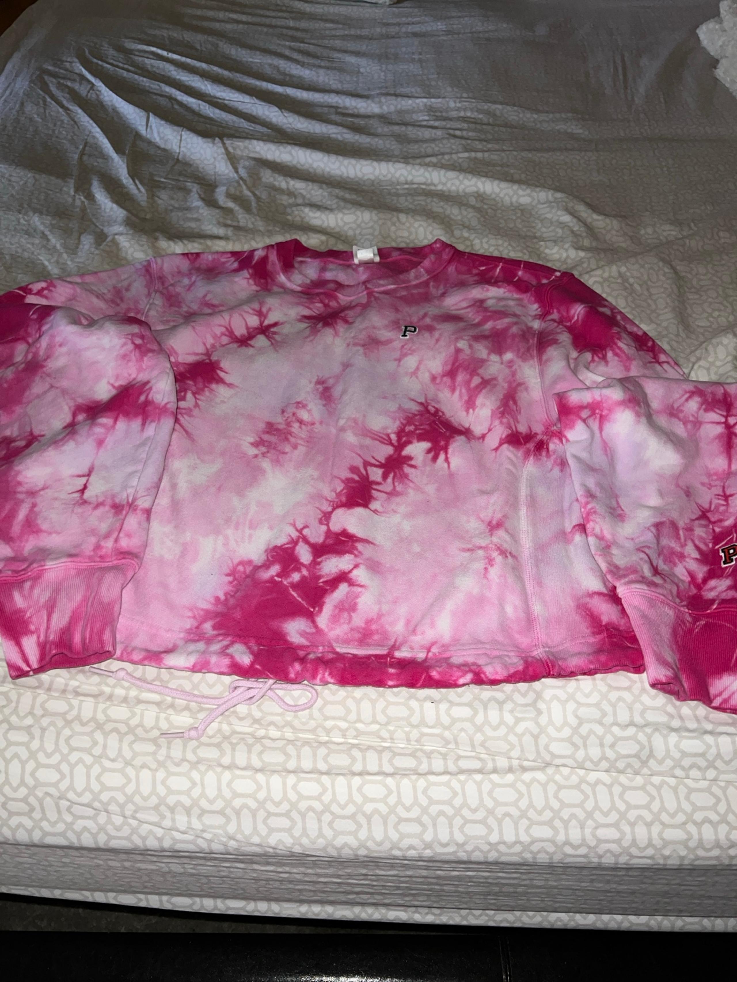 PINK victoria secret tie dye crew neck L