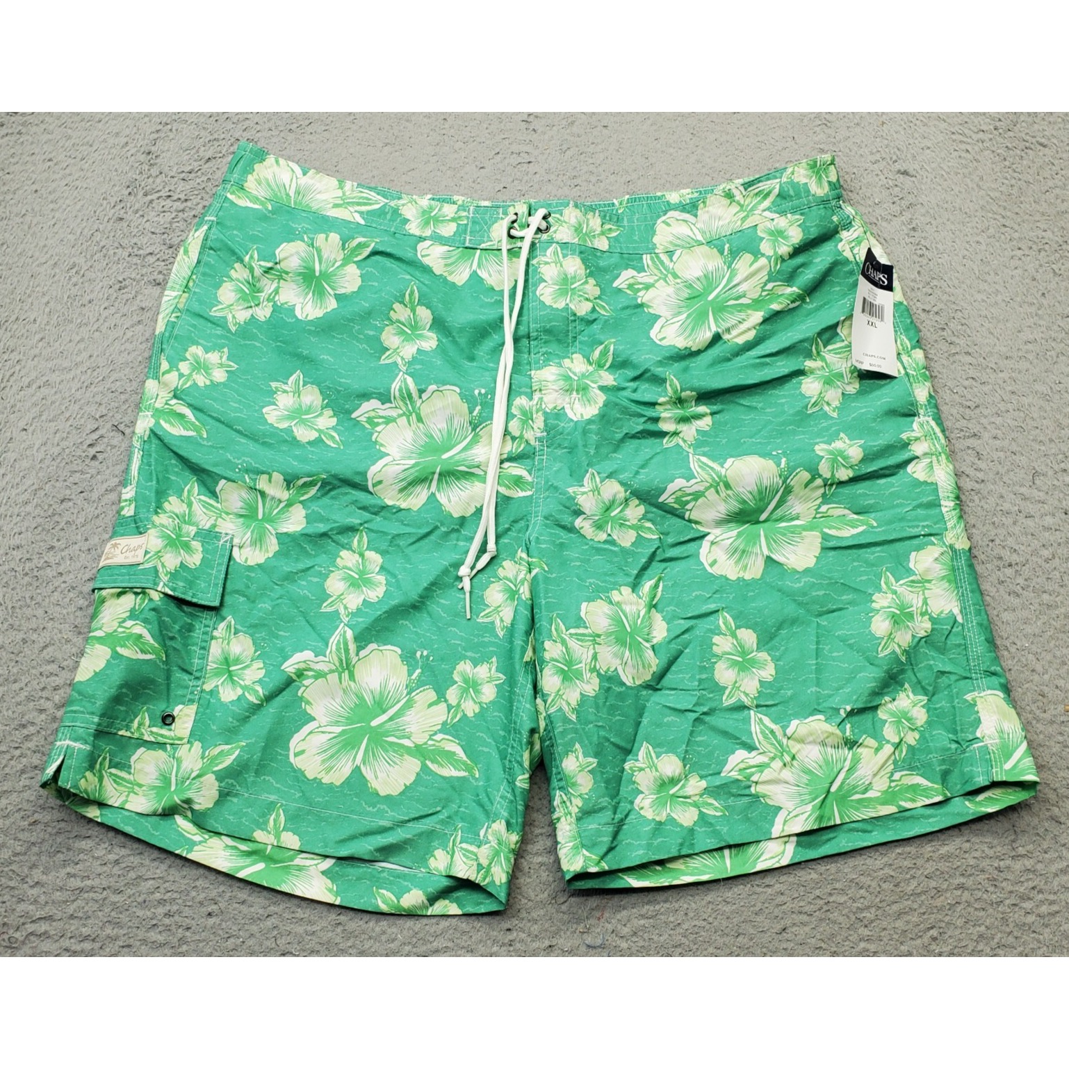 Chaps Board Shorts Mens 2XL Multi Floral Mesh Lined Cargo Pockets Drawstring