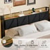 King Bed Frame with Headboard and LED Light