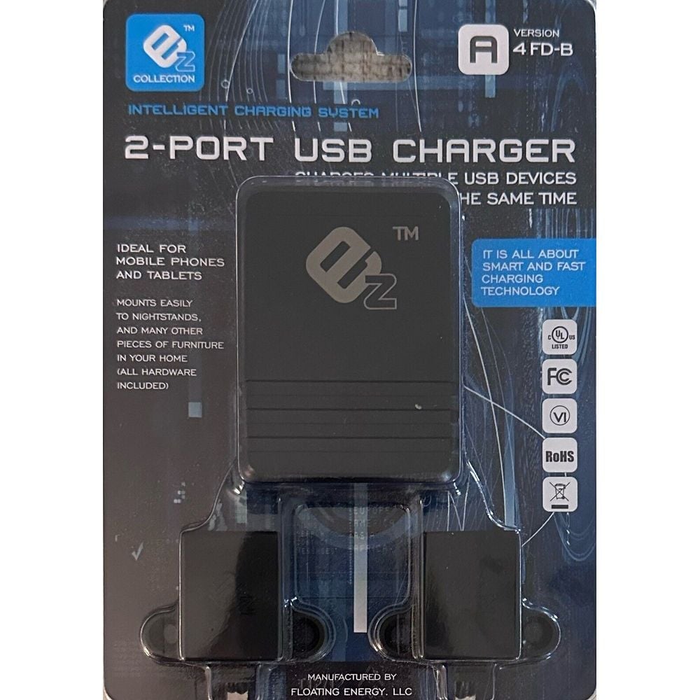 EZ Collection 2-Port USB Charger Version A 4 FD-B Brand New Factory Sealed