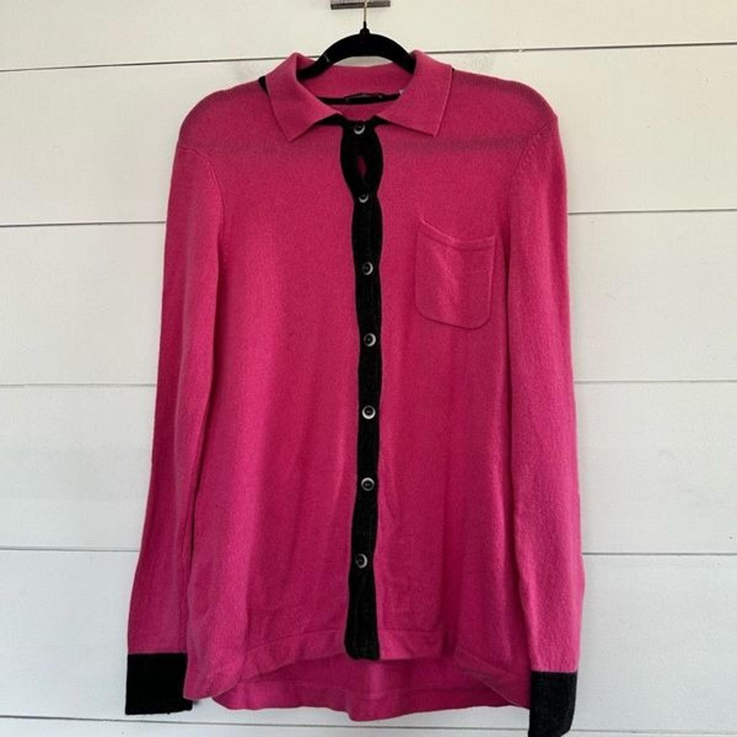 Cullen Women’s Small Pink 100% Cashmere Button Down Sweater