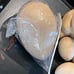Paper Mache 6.5” bunny,1 -5.5” egg & 8 2.5” eggs