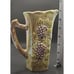Studio Art Pottery Pitcher with Grapes Signed SD Iridescent Sheen Beautiful