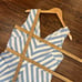 Kate Spade New York Deck Stripe Midi Dress Sleeveless Blue White Women's 14 NWT