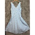 Kate Spade New York Deck Stripe Midi Dress Sleeveless Blue White Women's 14 NWT