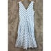 Kate Spade New York Deck Stripe Midi Dress Sleeveless Blue White Women's 14 NWT