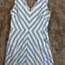Kate Spade New York Deck Stripe Midi Dress Sleeveless Blue White Women's 14 NWT