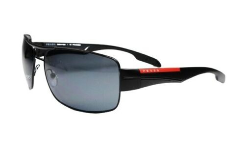 PRADA LINEA ROSSA PS53NS-1BO5Z1 Demi Shiny Black / Polarized Grey Sunglasses