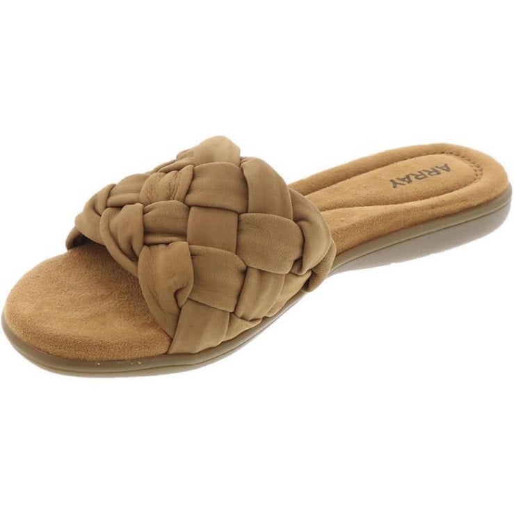 $75 Array Callisto leather woven cushionbed sandals 10 NEW