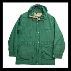Vintage LL Bean Baxter State Parka Jacket Men’s Medium Green Nylon Hood L.L USA