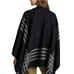 BB Dakota Black Grey Reversible Soft Knit Formal Poncho Shawl Womens Sweater OS