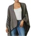 BB Dakota Black Grey Reversible Soft Knit Formal Poncho Shawl Womens Sweater OS