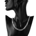 22 18K White Gold Figaro Chain Link Necklace Womens 18 Karat Silver Jewelry NEW