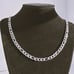 22 18K White Gold Figaro Chain Link Necklace Womens 18 Karat Silver Jewelry NEW