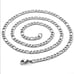 22 18K White Gold Figaro Chain Link Necklace Womens 18 Karat Silver Jewelry NEW