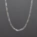 22 18K White Gold Figaro Chain Link Necklace Womens 18 Karat Silver Jewelry NEW