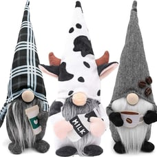 3 Pcs Fall Gnome Autumn Tomte Farmhouse Coffee Gnomes Faceless Plush Dolls Sets