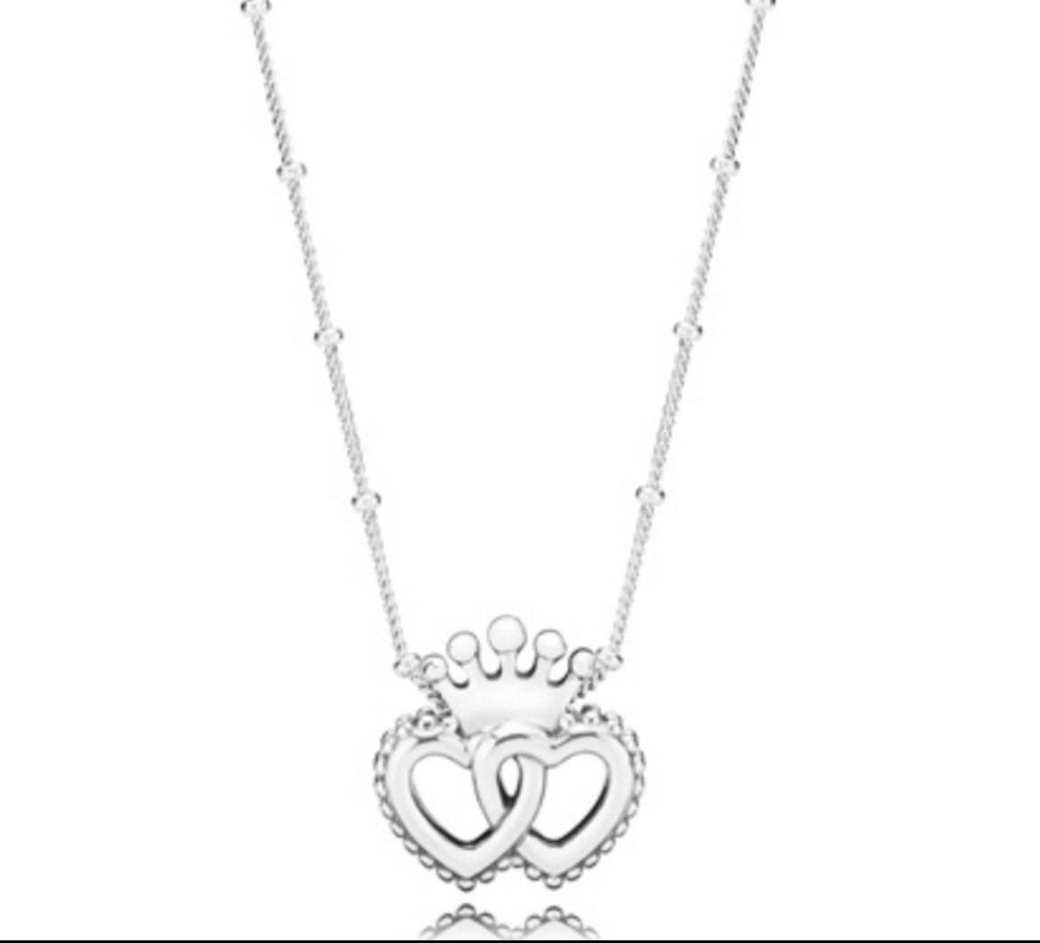 Pandora United Regal Hearts Necklace 16 inch