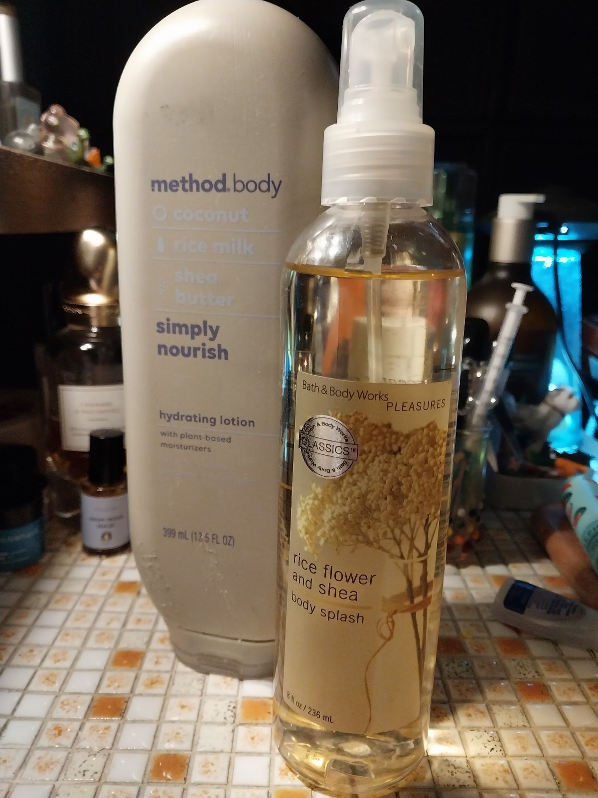 Retired bath and body works rice flower and Shea/method body lotion duo