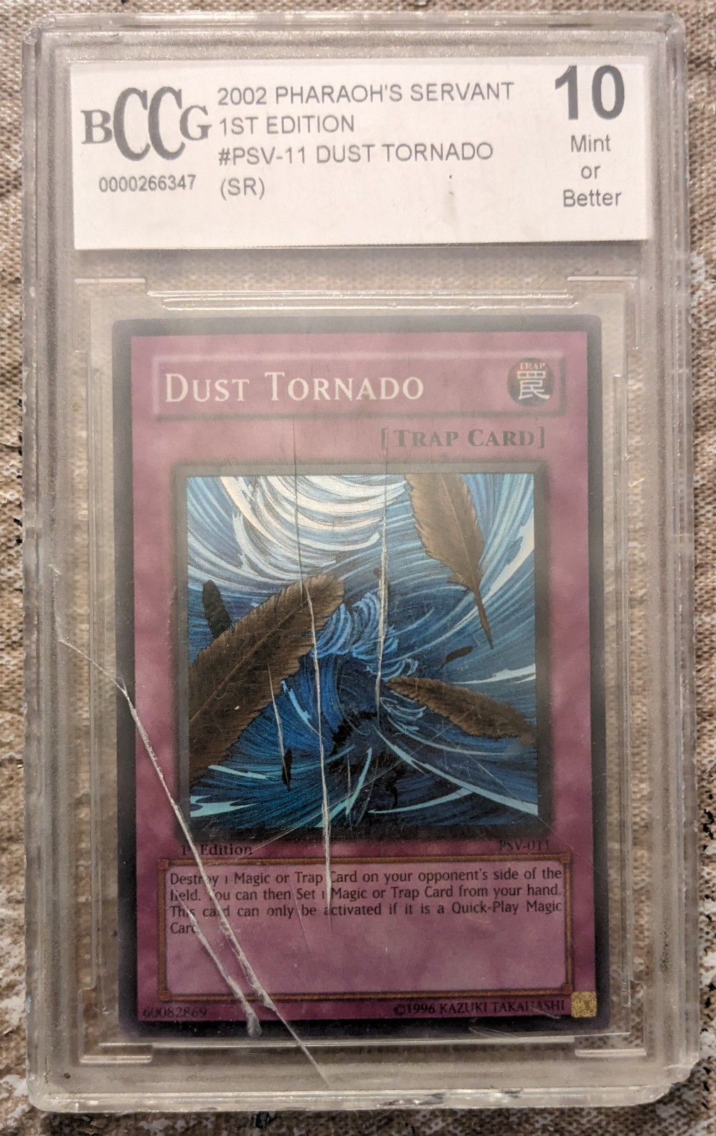 Yu-Gi-Oh! 2002 Pharaoh's Servant 1st Edition #PSV-11 Dust Tornado Graded 10 Mint