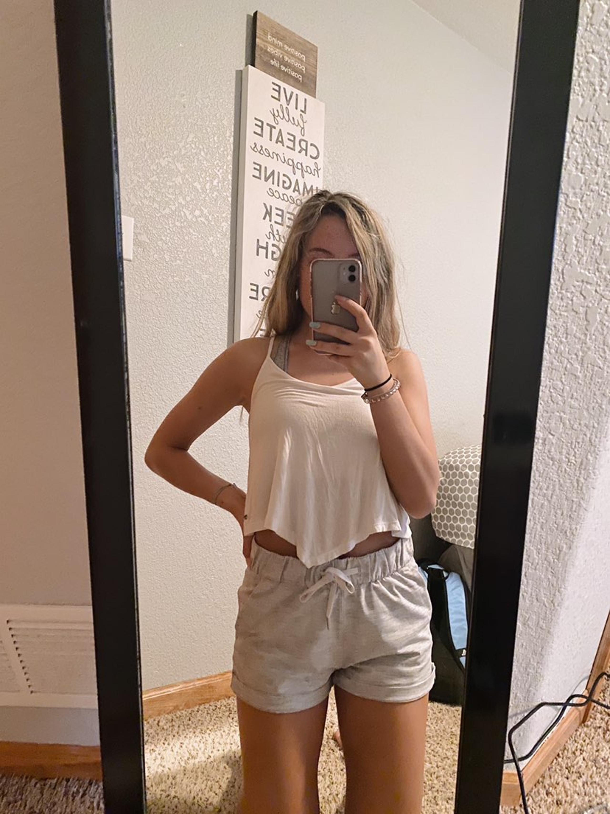 white tank top