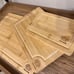 Wood Cutting Boards for Kitchen - Set of 3
