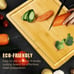 Wood Cutting Boards for Kitchen - Set of 3