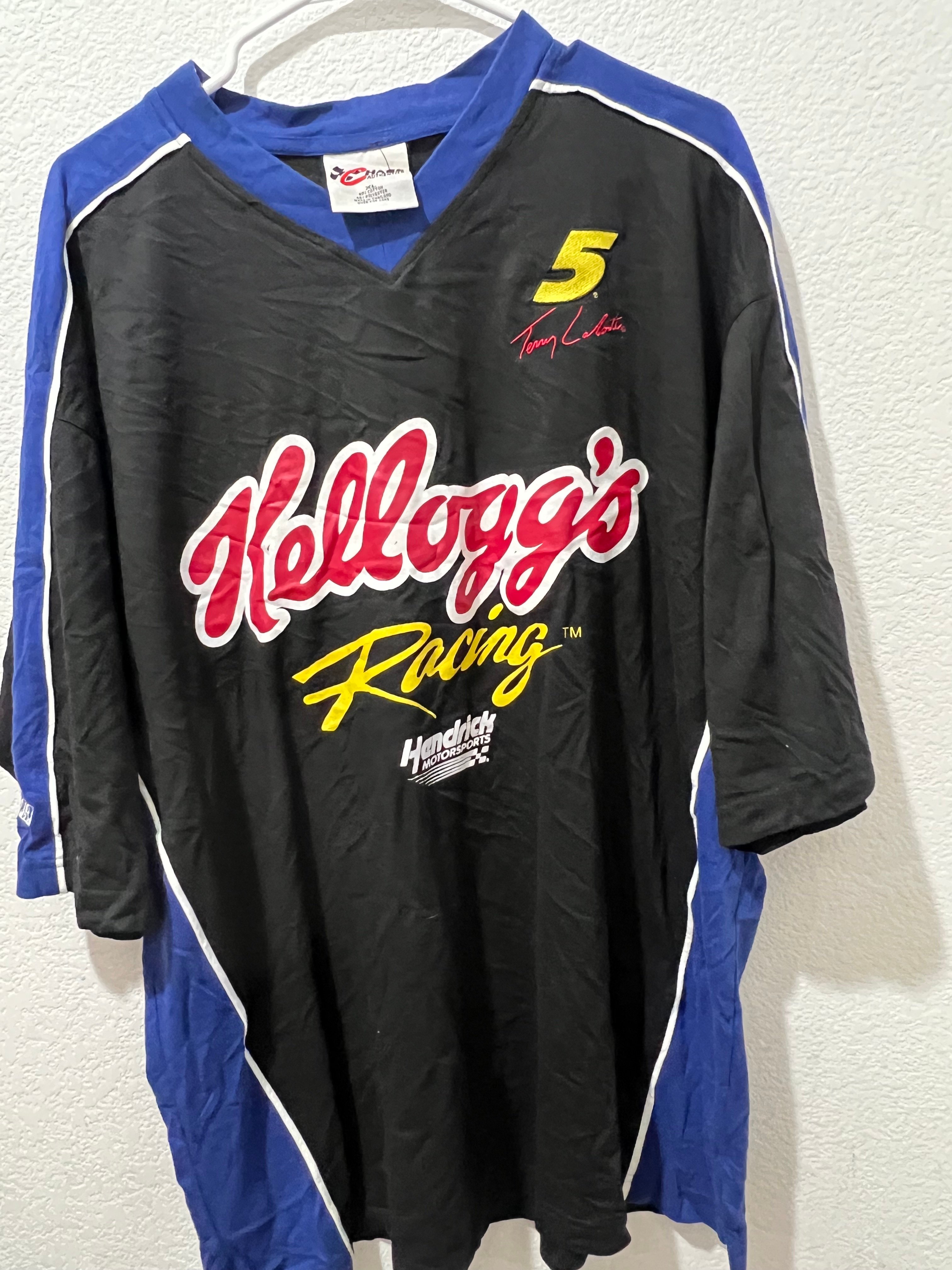 Vtg Terry Labonte Shirt M Kellogg's Racing #5 Nascar Hendricks Motorsports Tee