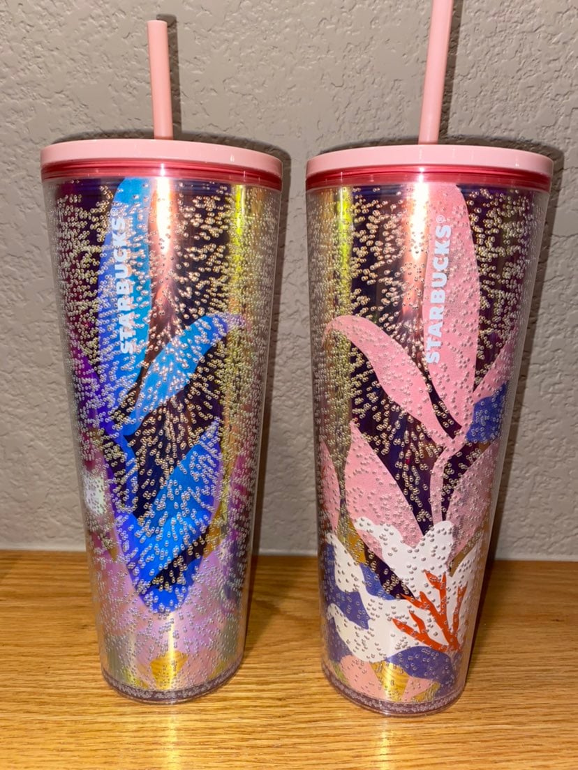 Starbucks coral cup newest - RARE inverted