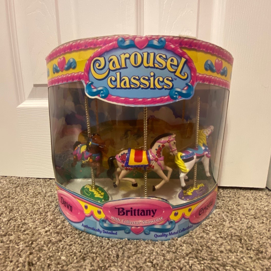 Vintage Carousel Classics Dawn “Brittany” “Crystal” Horse 3 Pack