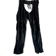 Eagle Genuine Leather Black Chaps XS EUC