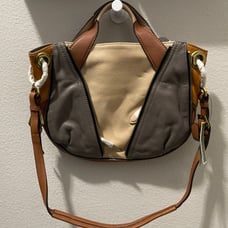 orYANY Lian pebbled leather satchel zipped shoulder bag