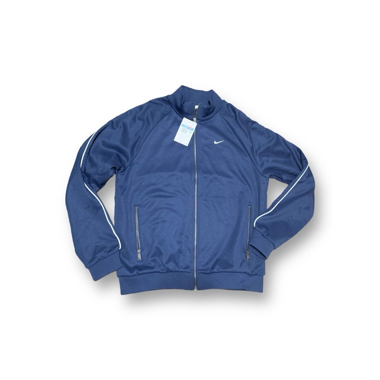 New Nike Authentic 6453 Track Jacket Navy Blue Medium