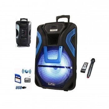 BEFREE SOUND 15 INCH RECHARGEABLE BLUETOOTH PORTABLE PARTY PA SPEAKER SYSTEM WIT
