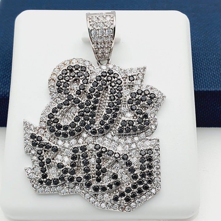 925 Sterling Silver Plated CZ Pendant, INUS1BR275