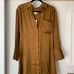 NWT Anthropologie Pilcro Long-Sleeve Silky Mini Dress in Brown, Size 2