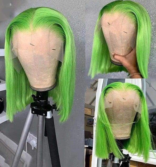 human hair lace front wig