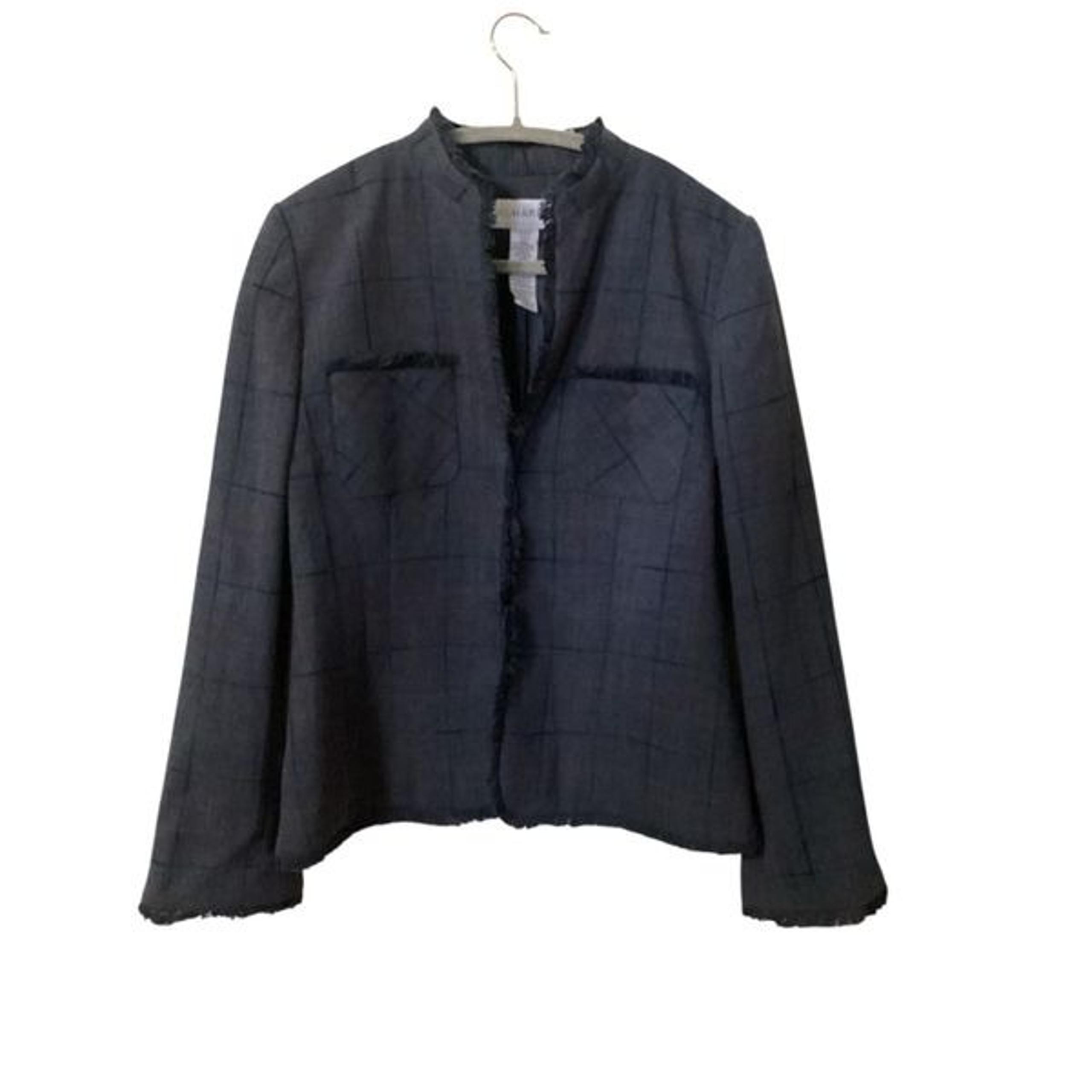 Blazer Women’s 8 Navy Blue Plaid Jacket - Sag Harbor