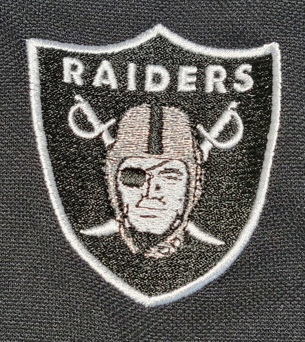 Las Vegas Raiders Polo Shirt Mens L Black NFL Antigua Logo Embroidered